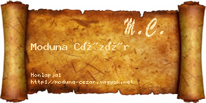 Moduna Cézár névjegykártya